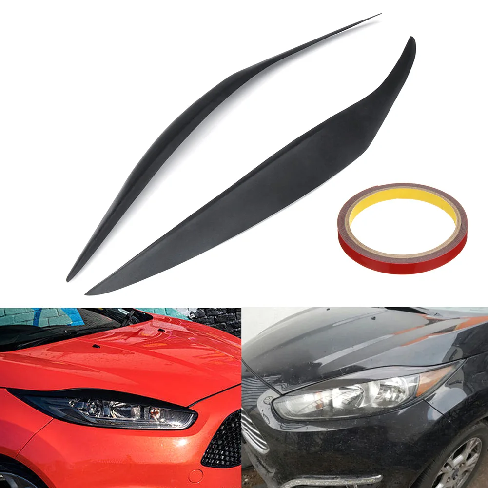 Горячая 1 пара передняя фара Брови Веки крышка наклейка для Ford Fiesta MK7.5 2012 2017