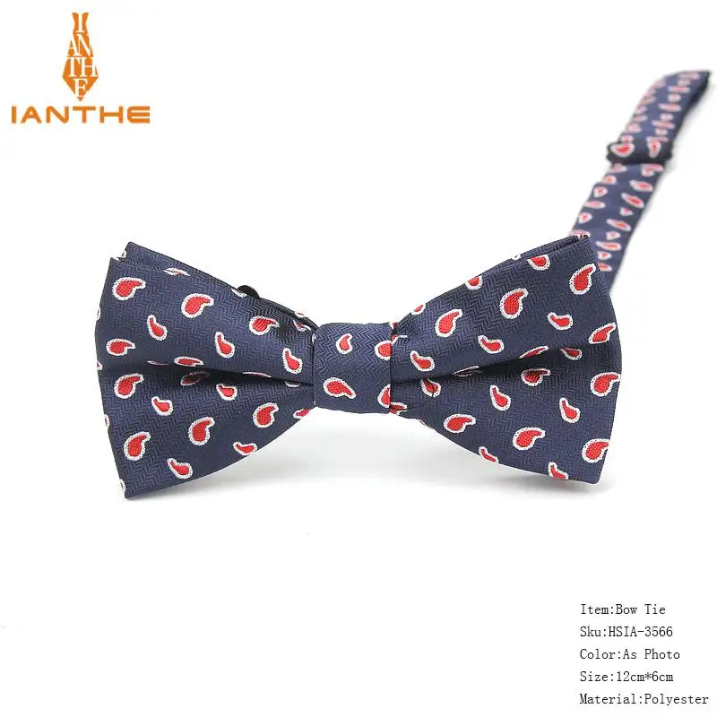 Галстук-бабочка, мужской галстук, Мужская модная деловая Свадебная рубашка с галстуком-бабочкой, мужская рубашка, подарок, Пейсли точка, бабочка - Цвет: IA3566