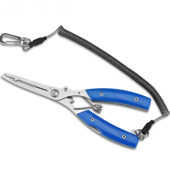 

Stainless Steel Fishing Multifunctional Plier Lanyards Boating Ropes Kayak Camping Secure Pliers Lip Grips Tackle Fish Tools