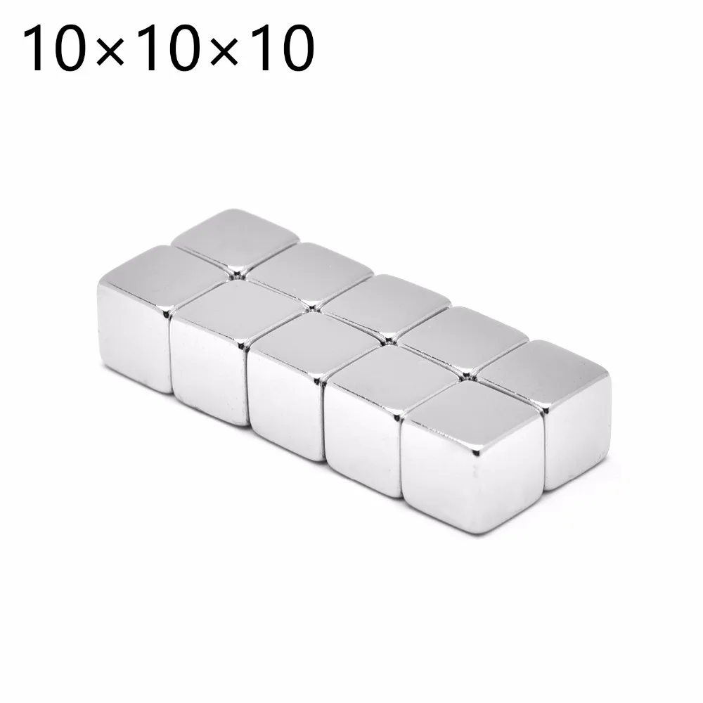 5 шт. N35 10*10*10 супер сильный блок куб 10 мм x 10 мм x 10 мм редкоземельный неодимовый магнит