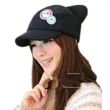 Спот фильм ЕВА АСУКА шапочка с кошачьими ушками плюшевый солнцезащитный козырек Кепка-бейсболка