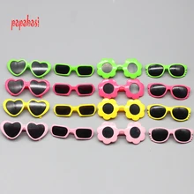 1pc plastic heart flower sunglasses for BJD blyth dolls as for 43cm Baby Doll 18 Inch