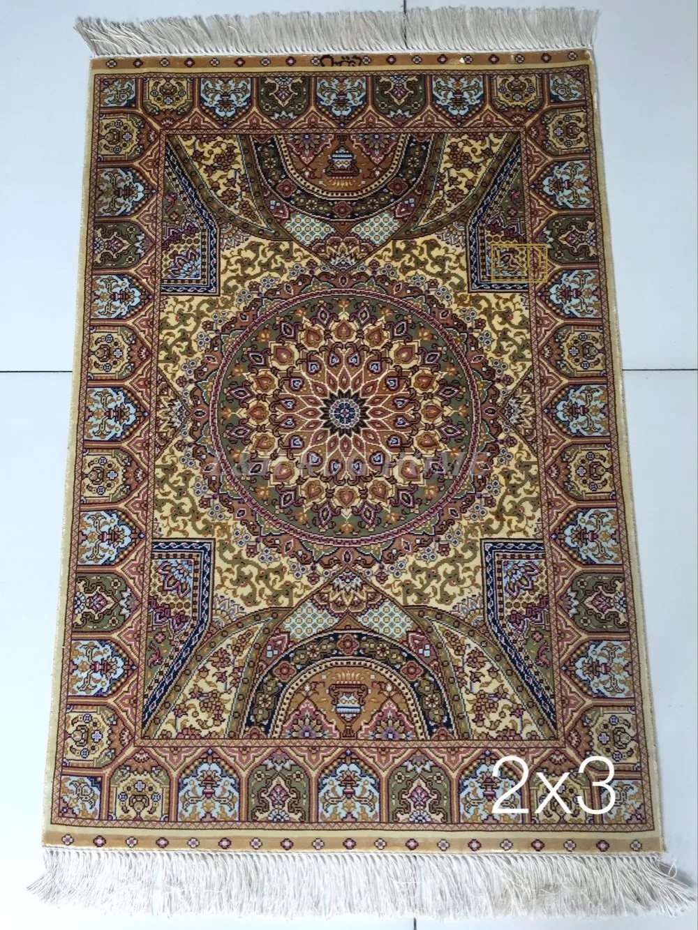 Free shipping 2'X3' 230 Line Handmade Silk Oriental Persian Rug hand Knotted silk carpet for