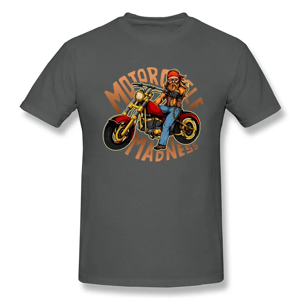 Motorcycle Madness 100% Cotton Adult Short Sleeve Tops T Shirt Design Summer Autumn T-Shirt Slim Fit Crewneck Clothing Shirt Motorcycle Madness carbon