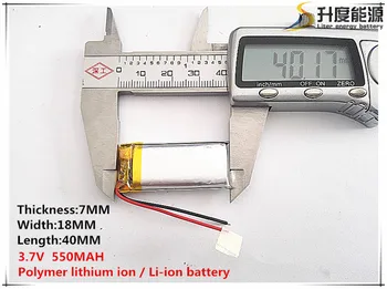 

li-po 1pcs [SD] 3.7V,550mAH,[701840] Polymer lithium ion / Li-ion battery for TOY,POWER BANK,GPS,mp3,mp4,cell phone,speaker