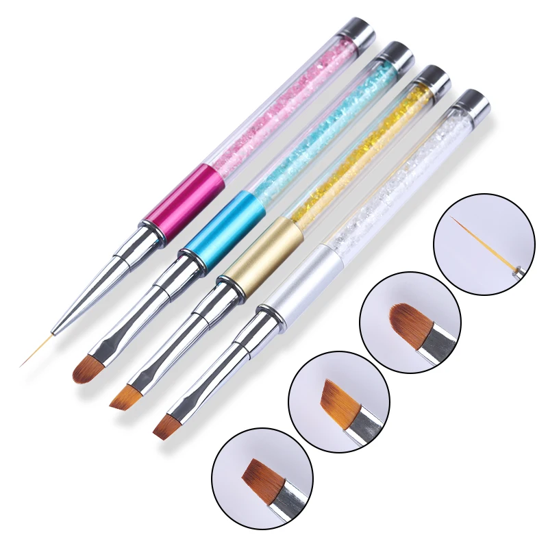 1 шт. УФ-гель-лайнер для рисования, кисть для рисования цветами, акриловая ручка, 7 мм, 9 мм, 11 мм, серебристая ручка, инструмент для маникюра, дизайна ногтей