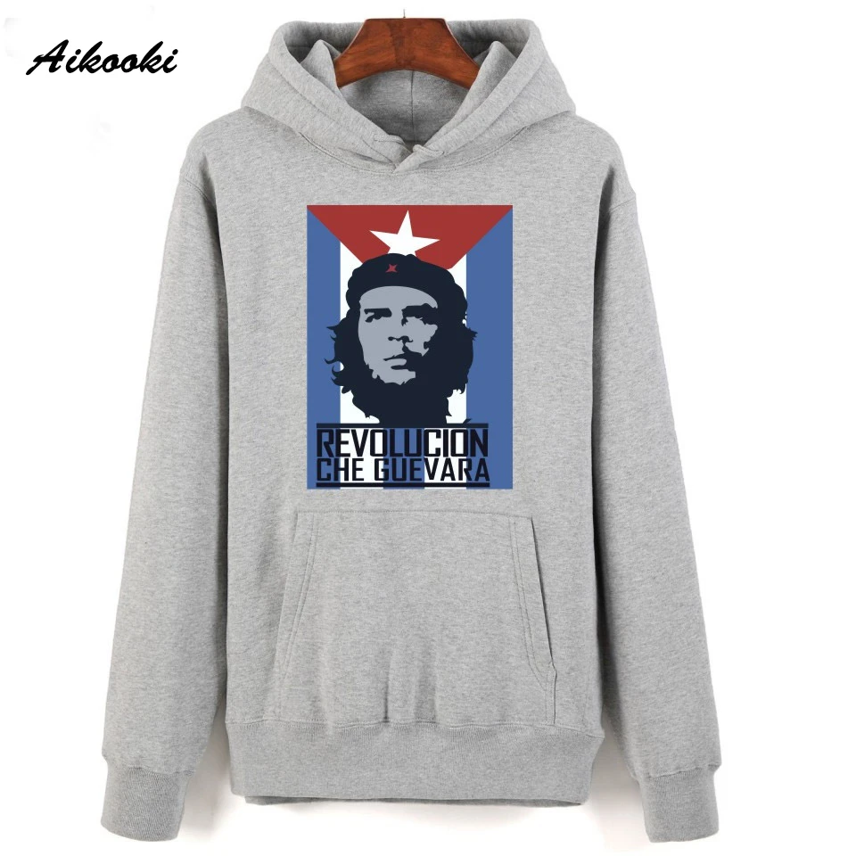 Che Guevara Men Fashion Streetwear Black Sweatshirt Men Autumn Hoodie Argentina Hero Casual Funny Khaki Clothes Winter Hoodies