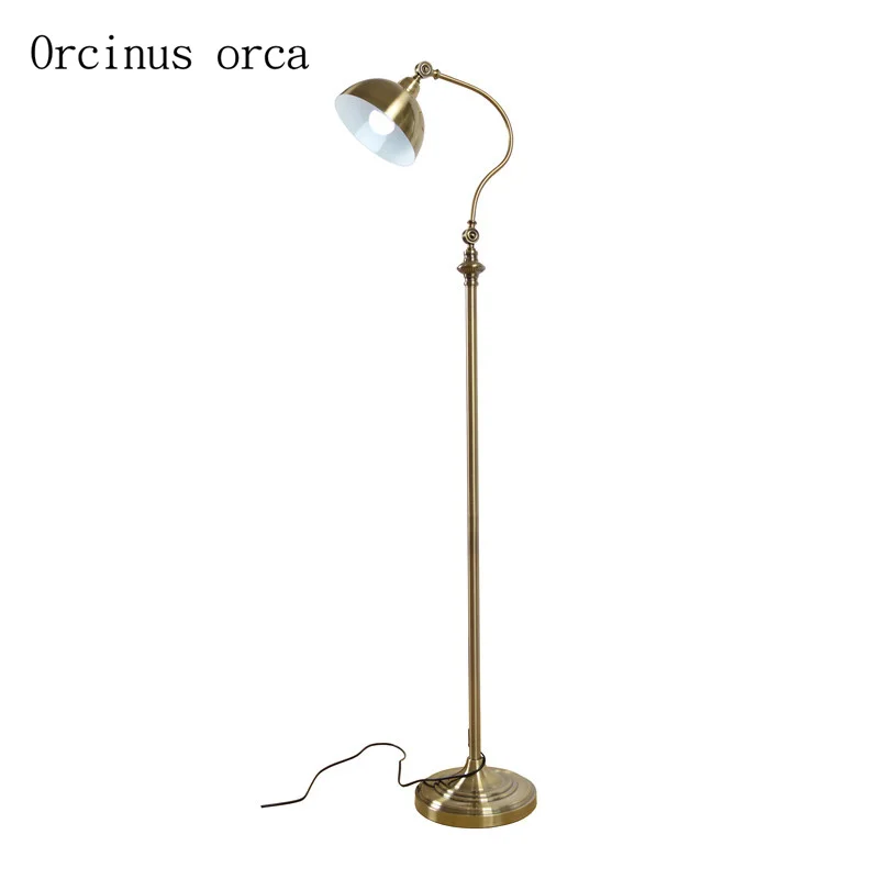 American antique iron floor lamp living room sofa bedroom bed head modern simple reading vertical floor lamp free shipping American antique iron floor lamp living room sofa bedroom bed head modern simple reading vertical floor lamp free shipping