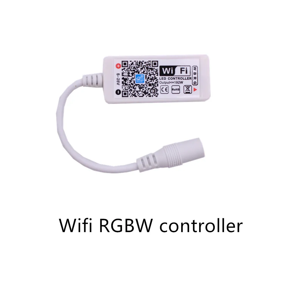 DC 5V 12V 24V Mini WiFi светодиодный RGB / RGBW контроллер iOS Android APP 24Key ИК пульт дистанционного