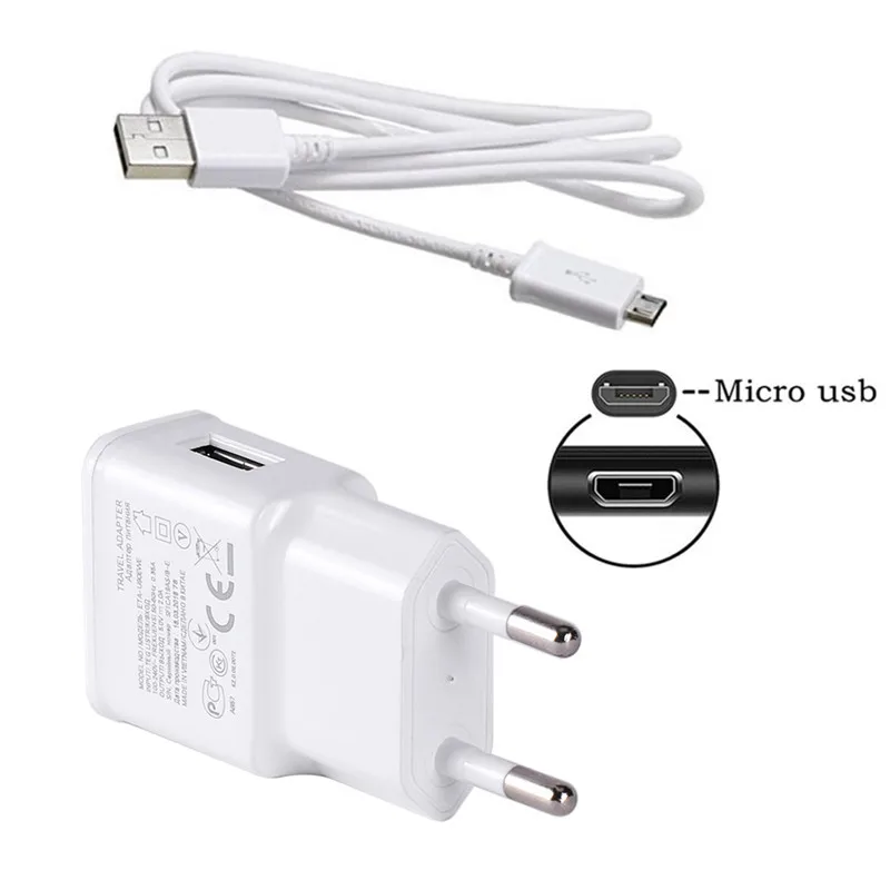 Настенный адаптер зарядного устройства USB + Кабель Micro usb для телефона Samsung A3 A5 A7 2016