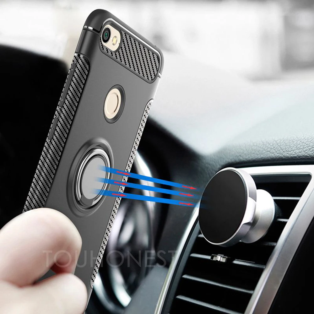 

Armor Metal Ring Holder Shockproof Case For Xiaomi Redmi 5 plus Note 5A 4X 4 Pro 4A Mi 5X Back Cover For Xiaomi Mi A1 Mi 6 Mix 2