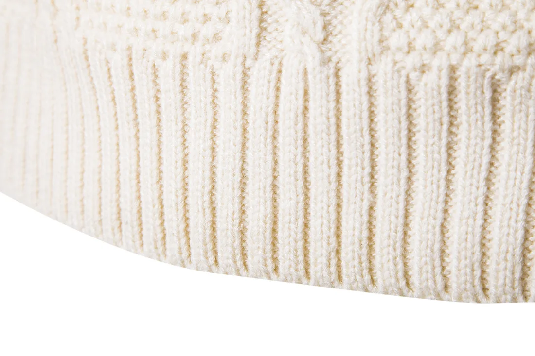 Zogaa 2019 свитер мужской шерстяной трикотаж мужской с круглым вырезом длинный рукав тонкий теплый свитер атмосферный Pull Homme бежевый пуловер
