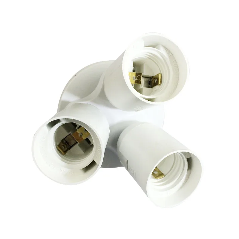

Adjustable 3 in 1 E27 Base Socket 100V-230V lamp socket Splitter Light Lamp Bulb Adapter Holder for Softbox