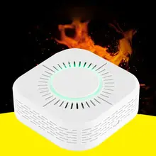 Белый умный беспроводной Wi-Fi дымовой детектор пожарной сигнализации датчик температуры для домашней безопасности гаджеты дистанционного управления