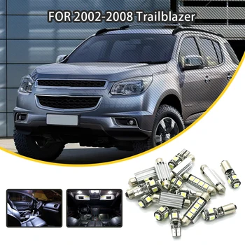 

LOAUT 16pcs White Car LED Light Bulbs Interior Package Kit For Chevrolet 2002-2008 Trailblazer Dome lights Map lights