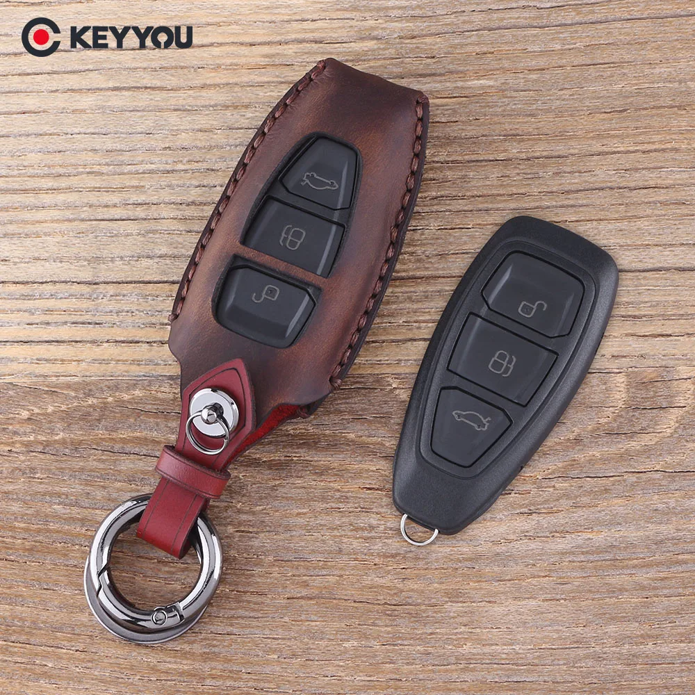 Умный чехол для ключей KEYYOU из натуральной кожи с дистанционным управлением Ford