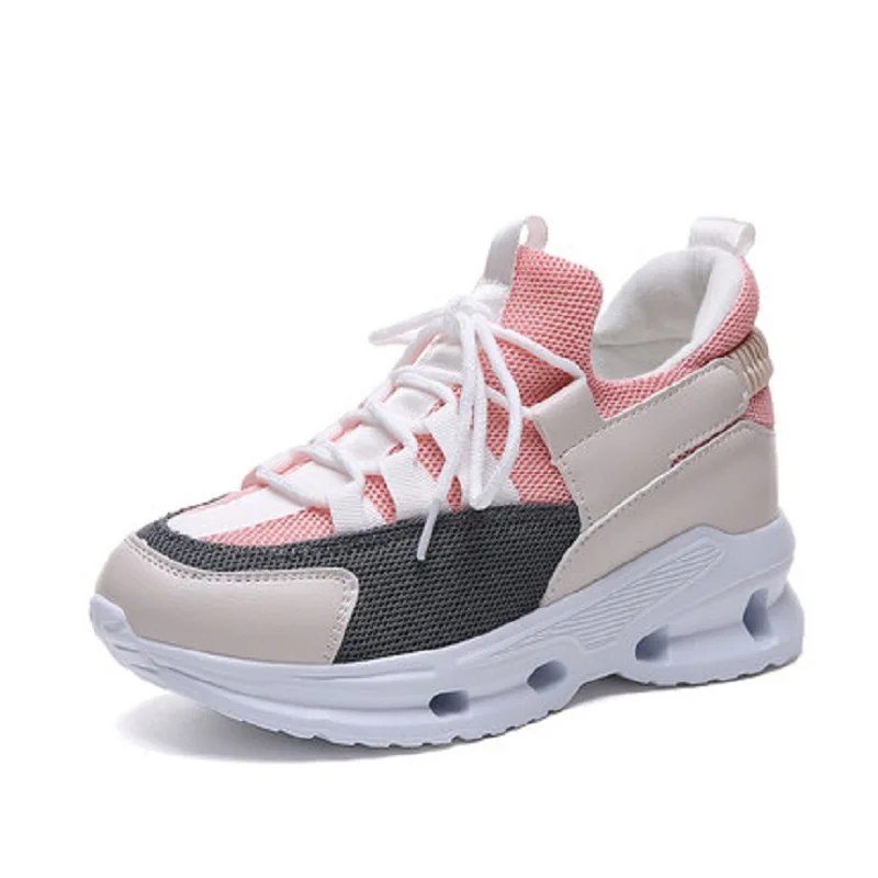 

Korean version of the wild increase running shoes female wedges casual mesh small white shoes women