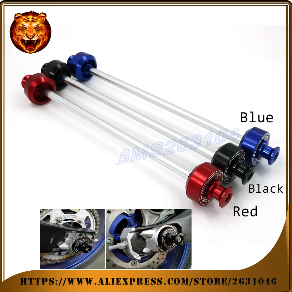 

Motorcycle CNC Aluminum Rear Wheel Axle Fork Crash Slider Swingarm Spools Cap For YAMAHA MT-07 FZ-07 MT07 FZ07 Stand Screw new
