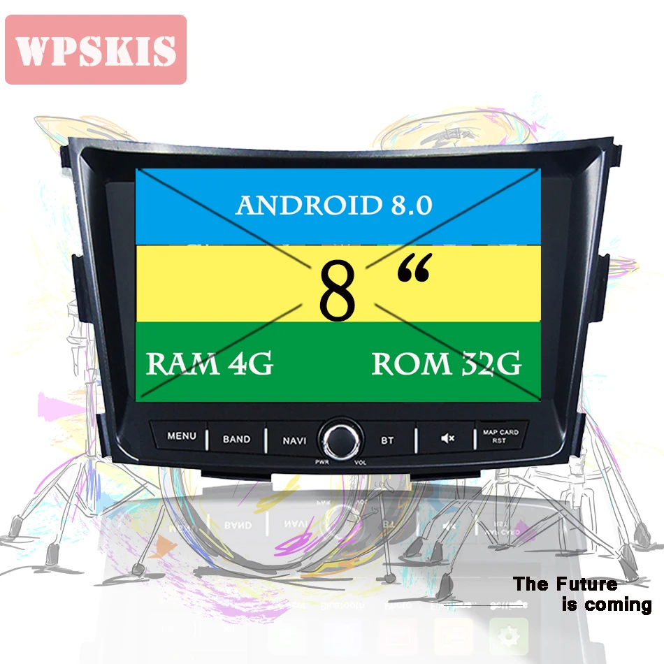 Top WPSKIS Android 9.0 PX5 RK3188 4GB RAM Autoradio pc tablet tape player For SsangYong Tivoli 2014 Car Radio Audio Video a/v Media 0