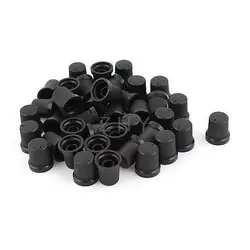 

40pcs Black Potentiometer Knob Cap for 6mm Knurled Shaft