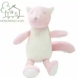 Роскошная фабрика 21 см ручная работа розовая белка Детская кукла, хлопок лен экологический материал, подарок на день рождения