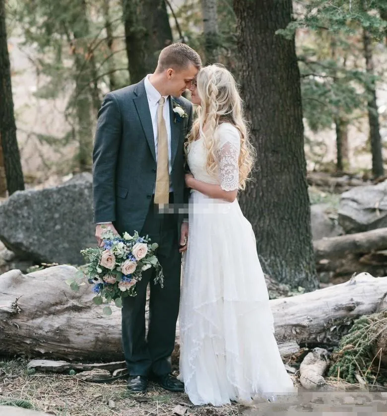 western-country-wedding-dresses-lace-chiffon (2)