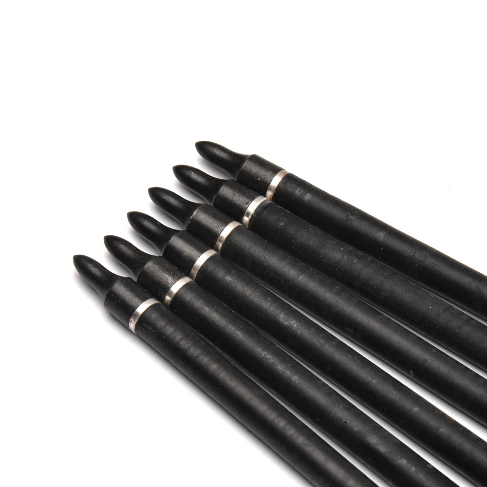 Günstig 6 12 24 stücke 80cm Wirbelsäule 500 Carbon Pfeile OD 7,6mm ID 6,2mm mit 2 Rot und 1 weiß Türkei Feder für Jagd Schießen Bogenschießen