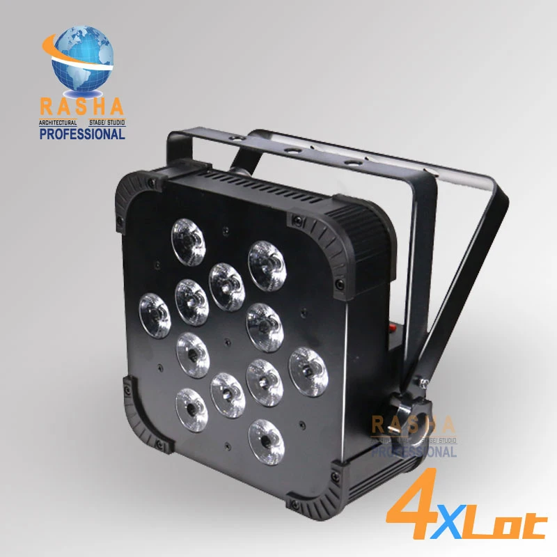 4X LOT Rasha Quad Factory Price 12*10W RGBA/RGBW 4in1 Non-Wireless LED Flat Par Can,Disco LED Par Light For Stage Event Party 4X LOT Rasha Quad Factory Price 12*10W RGBA/RGBW 4in1 Non-Wireless LED Flat Par Can,Disco LED Par Light For Stage Event Party