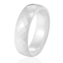 6 MM-8 MM geniş yüzük konfor Fit çok yönlü kadınlar beyaz siyah seramik yüzük nişan marka seramik takı bague seramik Femme