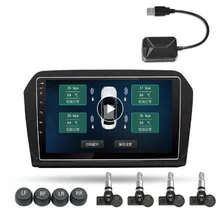USB Android TPMS Car Tire Pressure Monitoring System Display Internal Sensors Android Navigation Tyre Pressure Alarm 0-5.0BAR