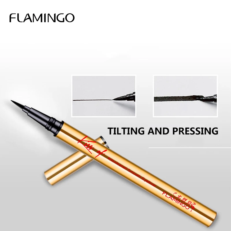 

Flamingo 2019 Eyeliner Liquid Black Eyeliner 1ml Eye Liner Long-lasting Waterproof Easy to Wear Professional Makeup Gift 12130