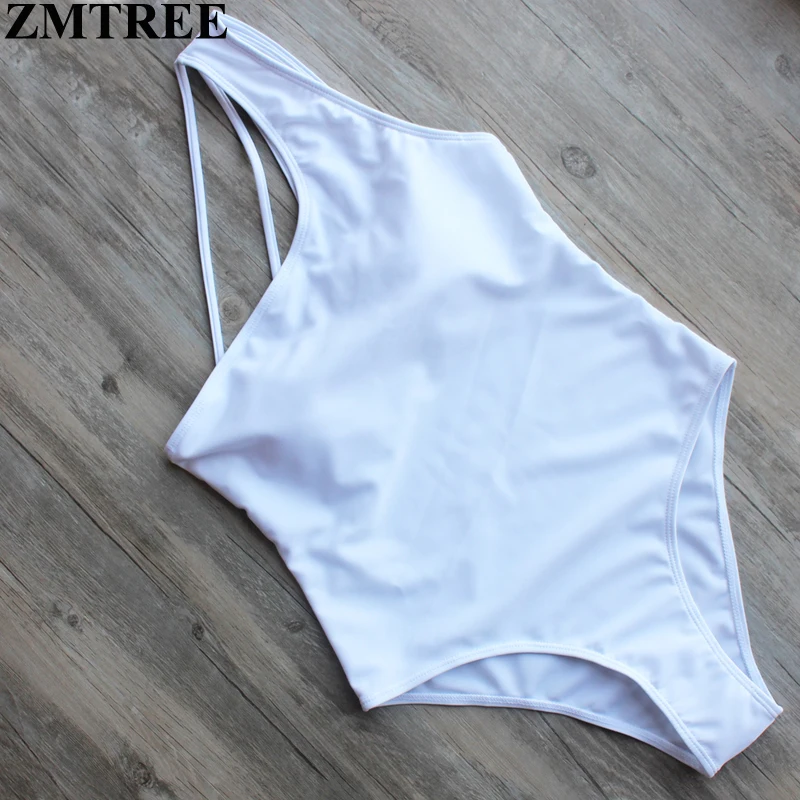 

ZMTREE 2017 One Piece Swimsuits Brand Sexy Swimwear Women Bodysuit Bathing Suit Female Summer Beach Wear Solid Bandage Monokini