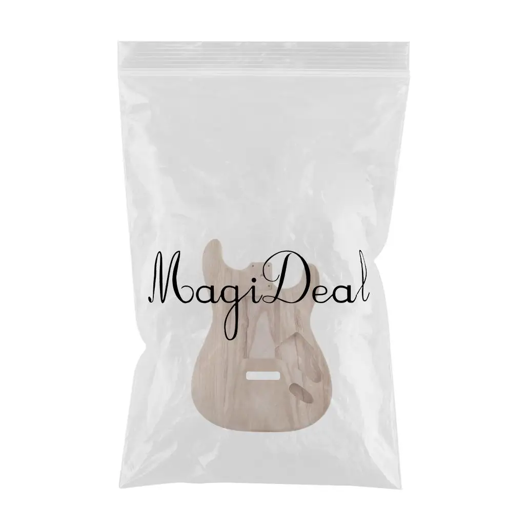 Tooyful Wood Finest DIY Guitar Unfinished Body Barrel Material Stringed Instruments for Strat ST Electric Guitar