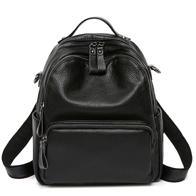 

Women Genuine Leather Backpack Travel Rucksack Casual Natural Skin Knapsack Single Shoulder Bag Simple Fashion School Daypack