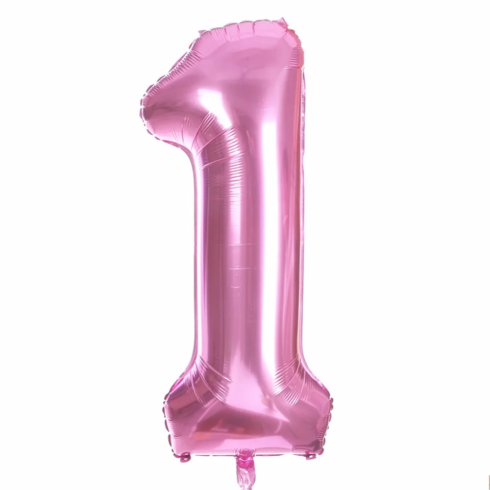 5 шт./компл. мальчик синий девушки розовый Алюминий Фольга воздушные шары Детские 1nd День рождения Декор #274450