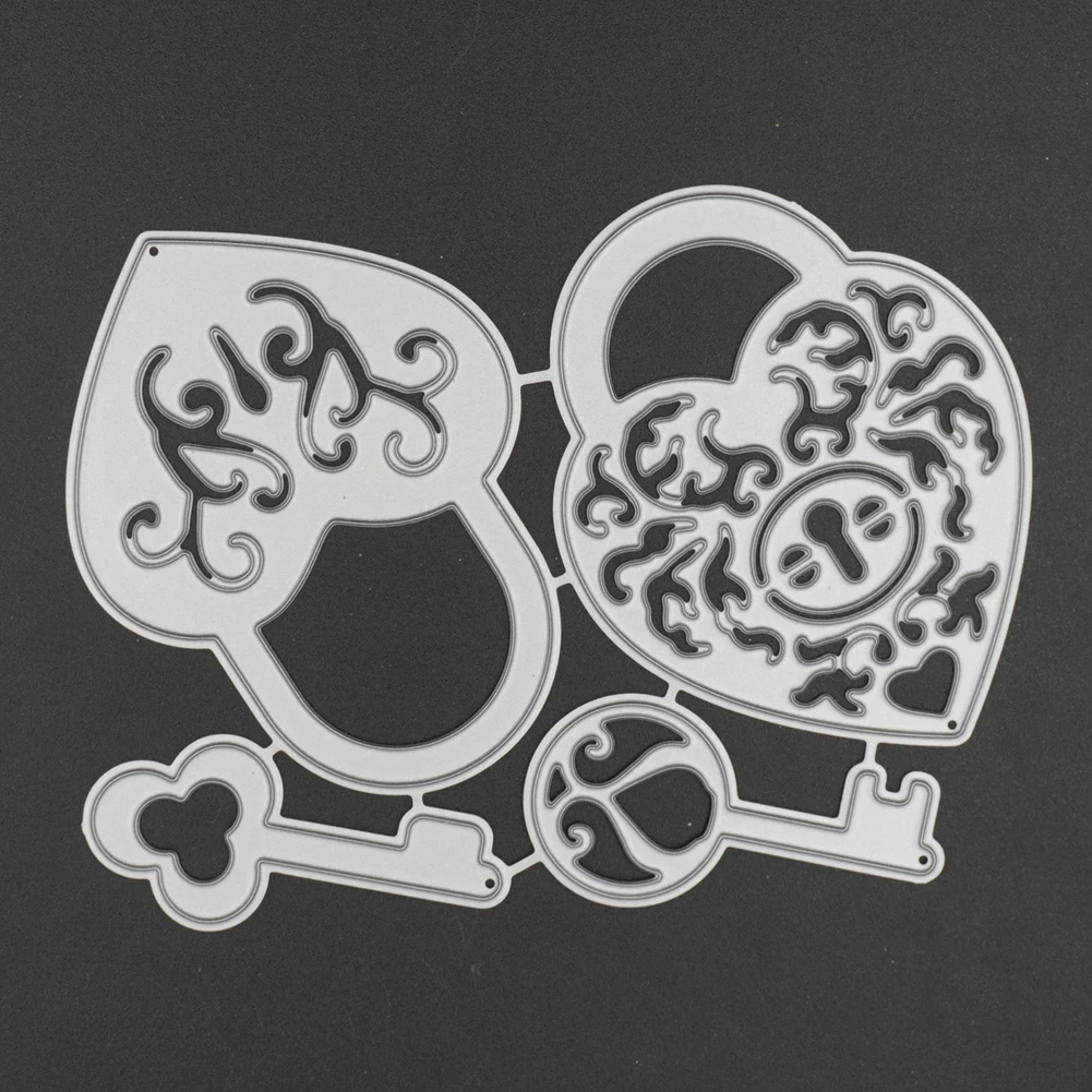 

Lock Key Sets Frame Metal Cutting Dies Stencil for DIY Scrapbooking Embossing Paper Cards Making Decorative Crafts Stamps New