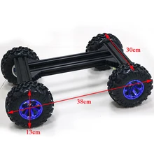 Металлический корпус Стенд салона автомобиля с 130 мм Пластик колеса 12 В 37 мм 300 об./мин. высокое Мощность двигателя для arduino школьного проекта DIY RC игрушки