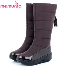 MEMUNIA Low price Plus size 35 44 new snow boots for women platform tassel slip on