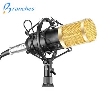 

BM800 Mikrofon Condenser Sound Recording Microphone With Shock Mount For Radio Braodcasting Singing Recording KTV Karaoke BM 800