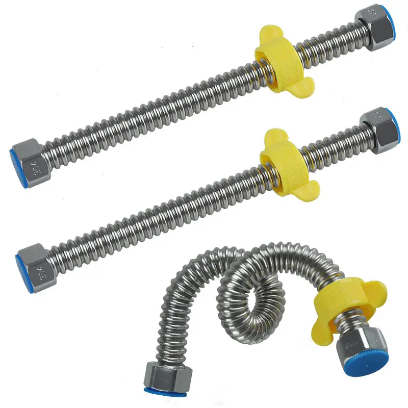 

304 stainless steel bellows water heater hose toilet hose corrugated pipe hot and cold plumbing hose pipe