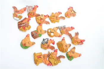 

16PCS New Cute 3D Animal Cock Education Fridge Magnet Cute Chicken Style Refrigerator Magnet Message Sticky Notes Stickers Decor