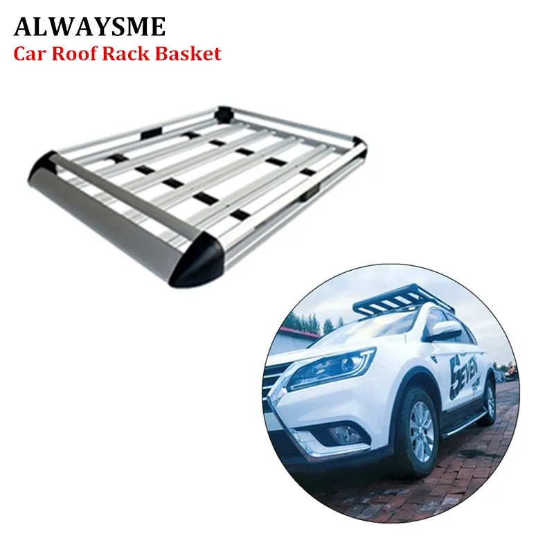ALWAYSME 130X90CM алюминиевая Автомобильная верхняя навесная стойка, багажная корзина с креплением, серебристый или черный цвет|Багажники для крыши авто и ящики| | АлиЭкспресс