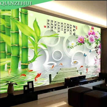

QIANZEHUI,Needlework,DIY Nine fish Peony Cross stitch,Sets For Embroidery kits Bamboo reported safety Cross-Stitch
