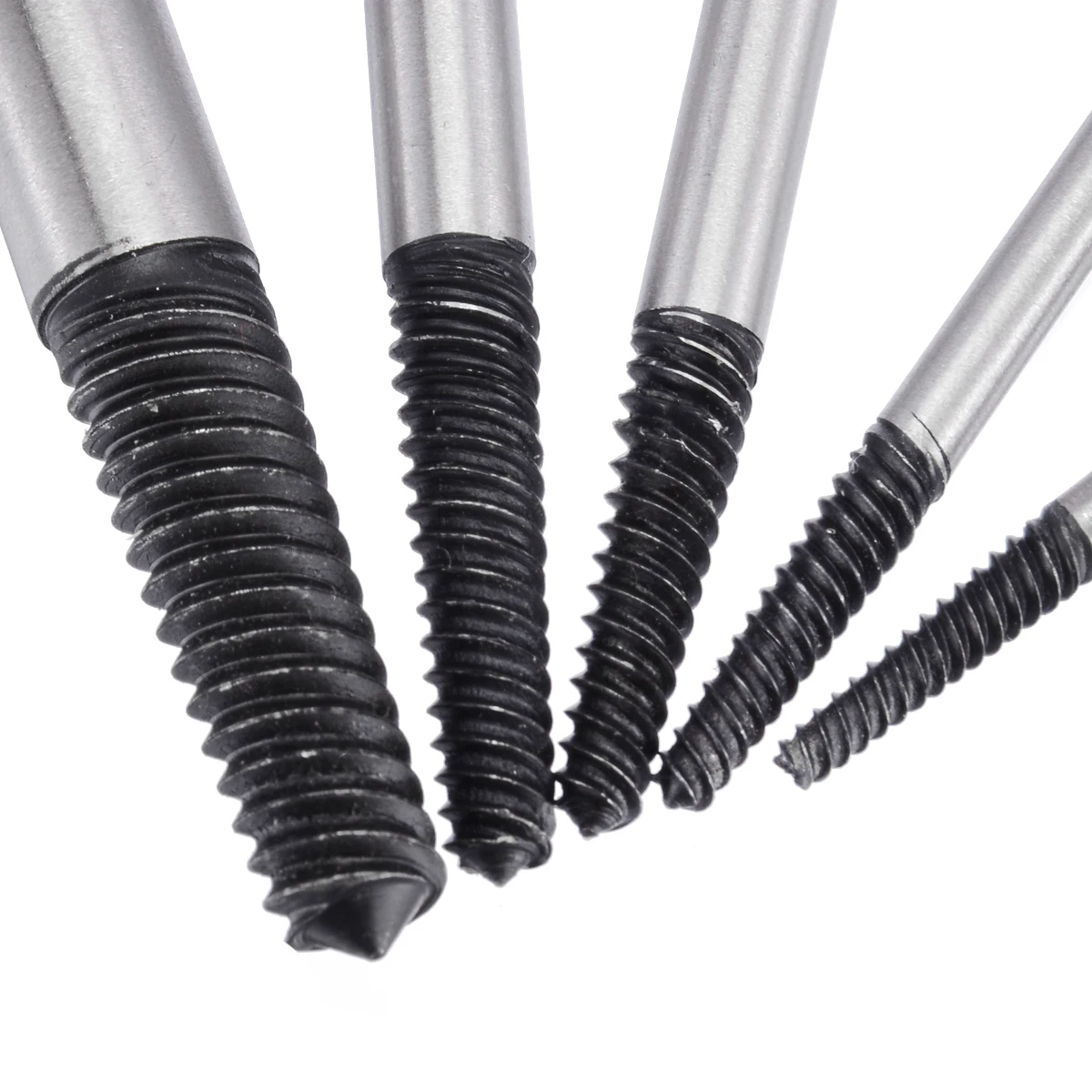 5pcs HSS Screw Extractor Center Drill Bits Guide Set Broken Damaged Bolt Remover Removal Speed Easy Out Tool With Storage Case