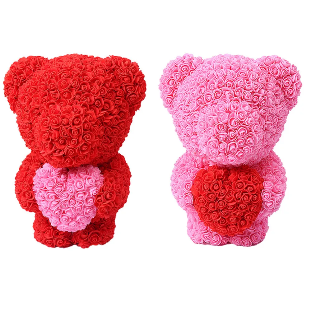 

Wedding Party Decorations stand Rose foam Bear with love heart Anniversary Valentine's Day Gift Birthday Present for Girlfriend