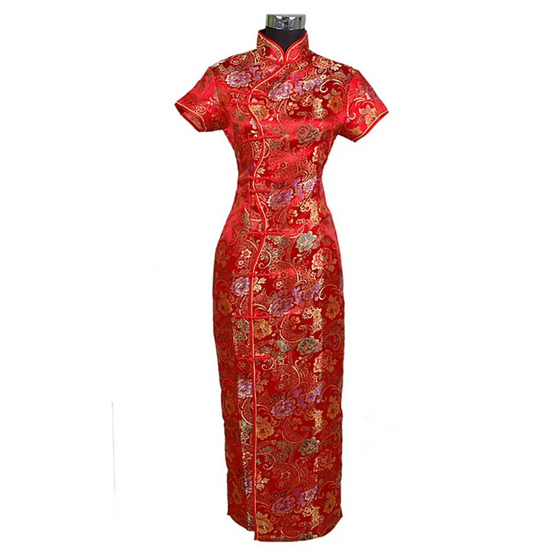 Chinese traditional Women's Long dress Qipao Cheong-sam Wedding Evening Dress Size S M L XL XXL XXXL C0001