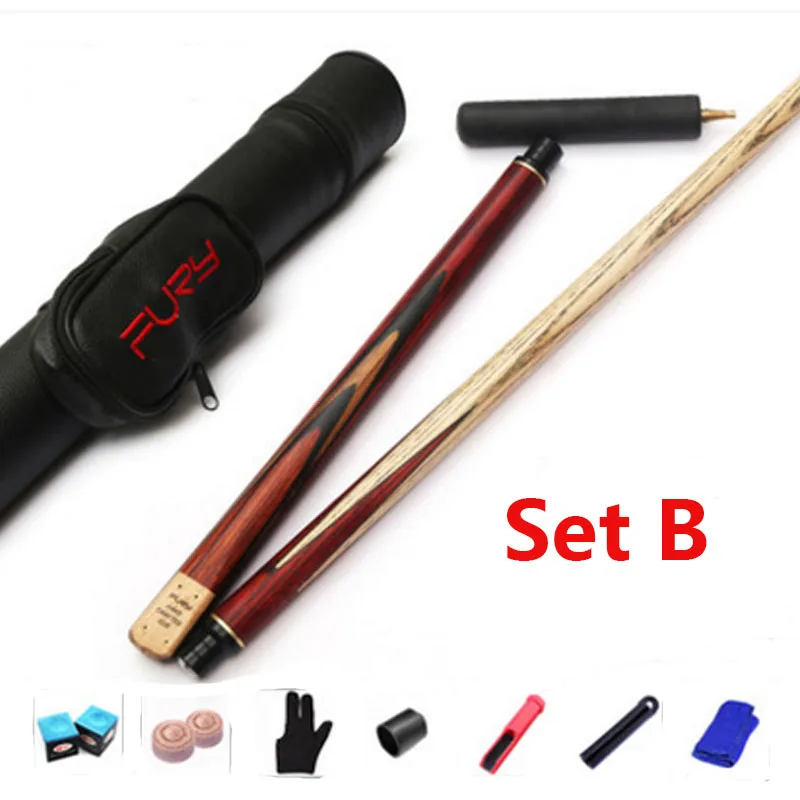 Set B Cuppa 3/4 Снукер cue s Stick 9,8 мм наконечник с чехол для кия Китай - Цвет: Set B