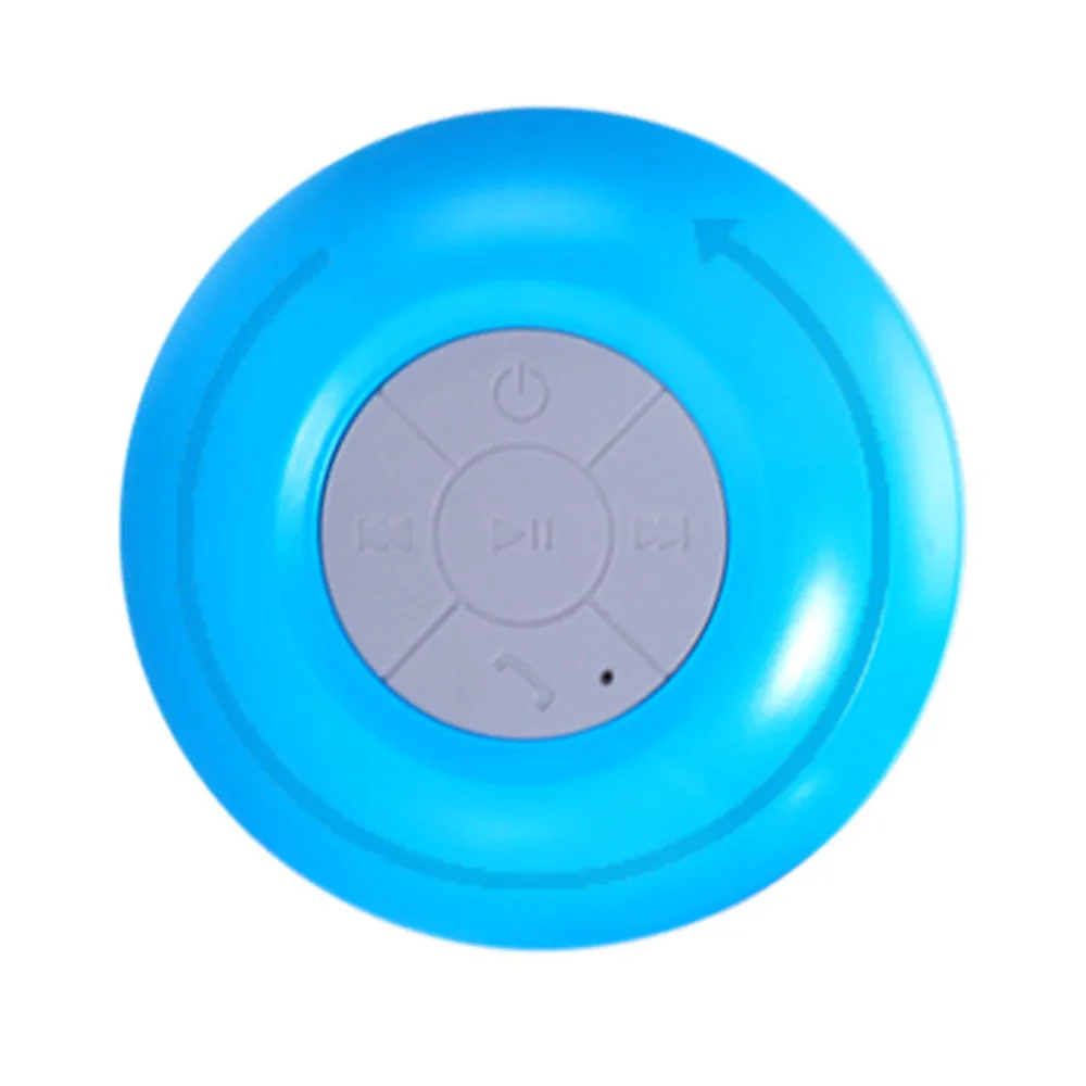 MKUYT BTS-06 мини портативный сабвуфер Душ водонепроницаемый беспроводной Bluetooth динамик прием вызова Музыка всасывания микрофон - Цвет: Синий