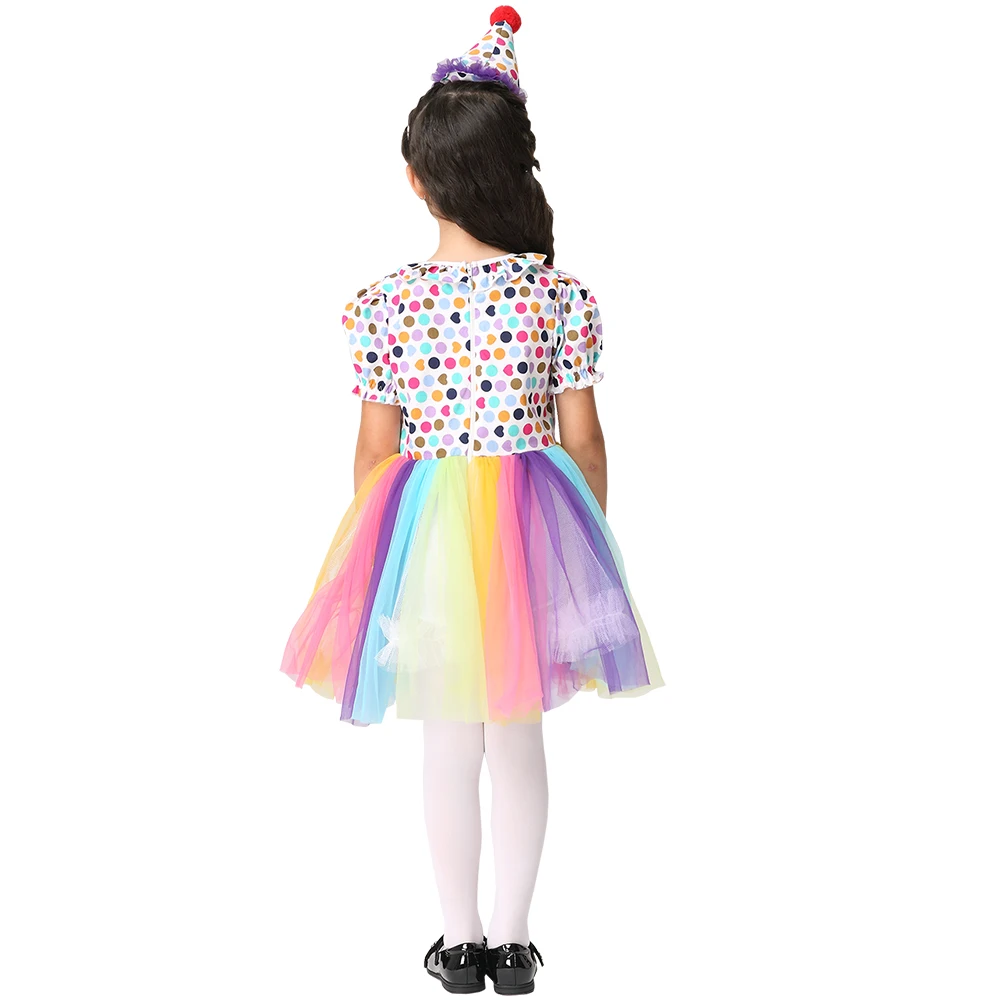 Новый Обувь для девочек Клоунский Костюм Хеллоуин костюм для детский наряд для костюмированной вечеринки выполнять юбка этап носить с