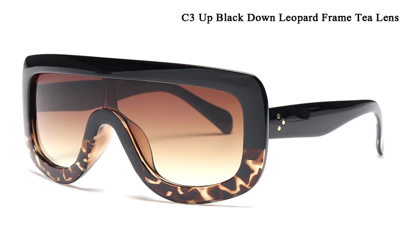 TESIA интегрированные Солнцезащитные очки женские брендовые дизайнерские очки Ким Кардашьян брендовые контактные линзы женские оттенки T147 - Цвет линз: C3 Black Leopard Tea